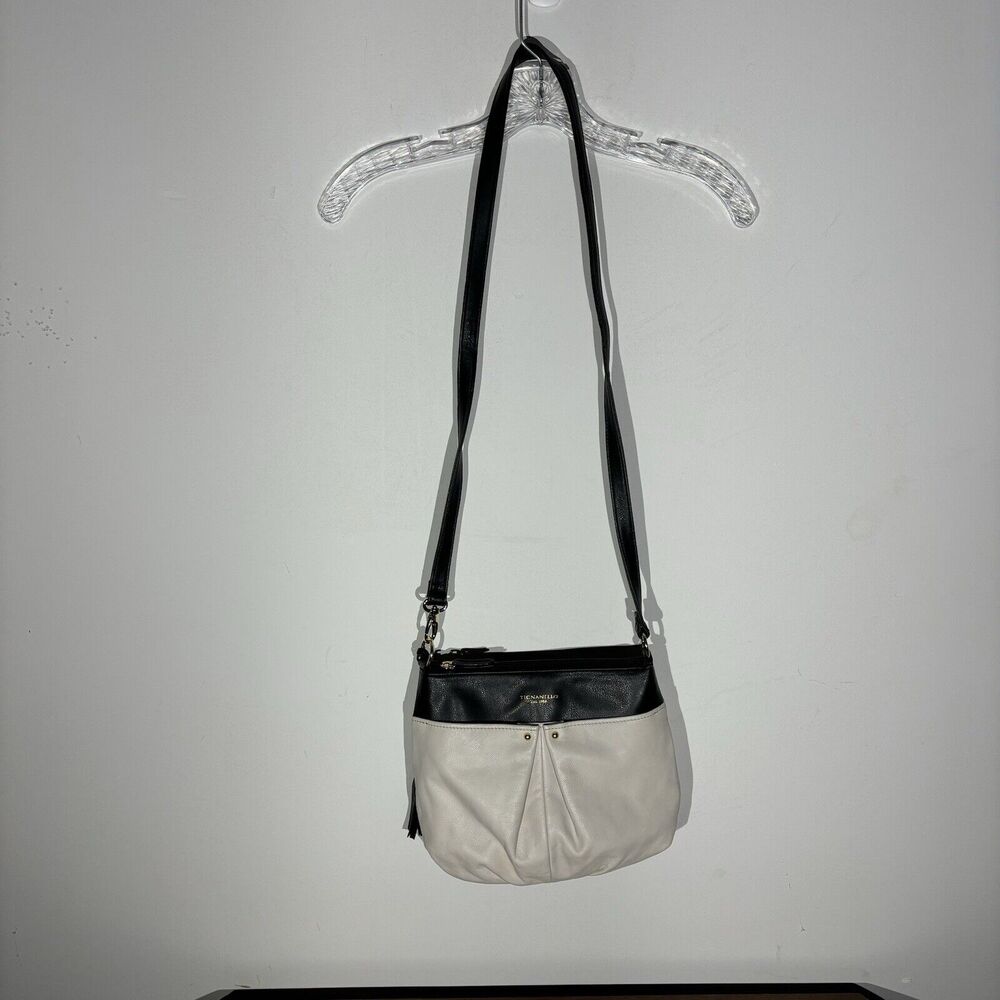 Tignanello Two-Tone Black and Cream Crossbody Bag